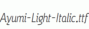 Ayumi-Light-Italic.ttf