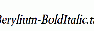 Berylium-BoldItalic.ttf