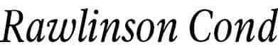 Rawlinson Condensed Regular Italic