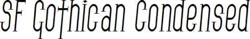 SF-Gothican-Condensed-Italic