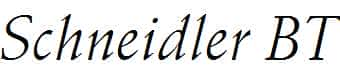 Schneidler-Italic-BT