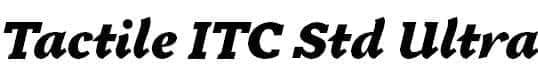 Tactile ITC Std Ultra Italic