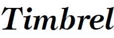Timbrel-Bold-Italic