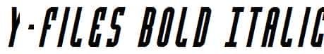 Y-Files-Bold-Italic