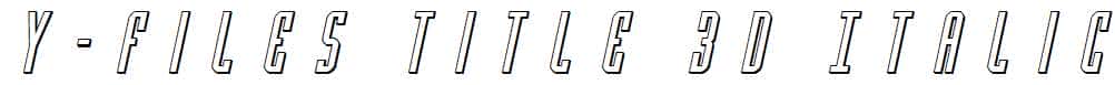 Y-Files-Title-3D-Italic