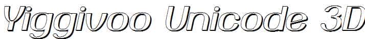 Yiggivoo-Unicode-3D-Italic
