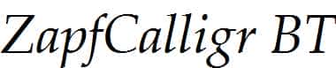Zapf-Calligraphic-801-Italic-BT