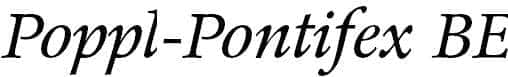 PopplPontifexBE-Italic