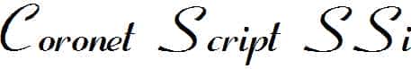 Coronet-Script-SSi-Italic